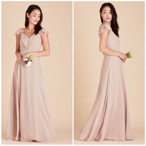 NWT Birdy Grey Kae Chiffon Dress in Taupe